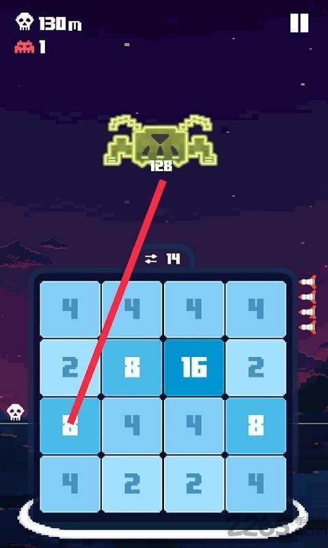 侵略者2048手游下载,侵略者2048,像素游戏,2048游戏